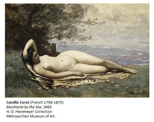 Corot Bacchante by the Sea 1865