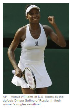 Venus Williams ready for Wimbledon Finals