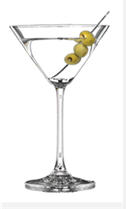 Dirty martini - don't spill too much over the first drink!