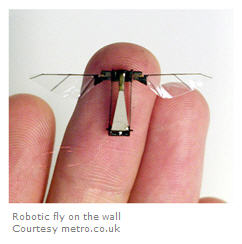 Robotic fly-on-the-wall listening device could come in handy!