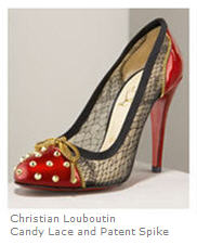 Louboutin Candy Lace and Patent Spike Pump